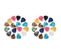 Kueohse 200 Pièces Médiators de Guitare, Médiators en Celluloïd de 0,46 mm D'Épaisseur pour Basse, Guitares Acoustiques 30 X 26 mm