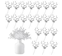 Kueohse 20pcs Paillettes Florales Acryliques - Branches de Fleurs Cristallines pour Mariage, Noël, Arrangements de Thanksgiving