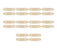 Kueohse 20pièces 30Cmx7Cm Stickers Sculpture sur Bois Coin Sculpté Fleur Décoration de Armoire Porte Lit Patch Décoratif Onlay Bois Applique