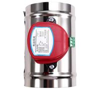 Kueohse 220V Acier Inoxydable Électrique Amortisseur Électrique Valve D'air Électrique Clapet Anti-Retour Motorisé pour 4 Tubes 100mm