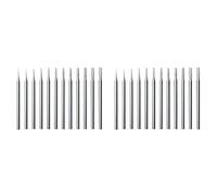 Kueohse 24 Pièces Ensembles de Fraises à -3/32 Pouces Tige Cône Conique Coupe Transversale Forme Lapidaire Fraises Gravure Bits Outils de Sculpture