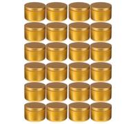 Kueohse 24 Pièces Étiquettes Décoratives pour Pots de Bougies Boîtes de Rangement Vides Bougeoirs en Fer Blanc Bougeoirs Récipients Ronds en Étain, B Durables Faciles à Utiliser