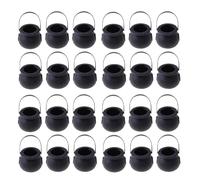 Kueohse 24 Pièces Mini Bouilloires à Bonbons Pot de Support de Chaudron Squelette de Sorcière avec Poignée pour Halloween Fête de la Saint- de Pâques