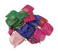 Kueohse 24Pcs Sac de Poche de de Brocart de Soie,Porte-Monnaie À Cordon de Serrage, Ensemble de Valeur de Sac Cadeau