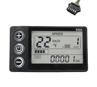 Kueohse 24V 36V 48V 60V S866 Contrôleur Panneau Tableau de Bord Vélo Électrique LCD Affichage pour Électrique E-Bike Scooter (SM Plug 5PIN)
