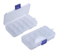 Kueohse 2Pcs 10-Slot Portable en Plastique BoîTe de BoîTier de Composant éLectronique
