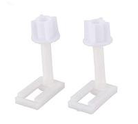 Kueohse 2Pcs Bricolage Plastique Siège De Toilette Vis Fixations Ajustement Sièges De Toilette Charnières Outils De Réparation Type Et Taille: 5# 4.4X2.4Cm
