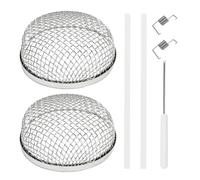 Kueohse 2pcs Couverture de Ventilation de Chauffe-Eau RV 2,8 Pouces Couverture de Ventilation de Chauffe-Eau RV avec Outil D'Installation Protection Anti-Insectes pour VR