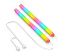 Kueohse 2PCS Manchon de Tube Souple ARGB pour Refroidisseur d'eau en Silicone, Tube de Refroidissement à Eau Fluide 5V 3PIN pour Boîtier D'Ordinateur