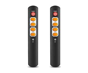 Kueohse 2PCS Télécommande Universelle Intelligente à 6 Boutons avec Fonction de Copie Infrarouge pour TV, Décodeur, Lecteur DVD, DVB, Magnétoscope B