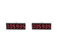 Kueohse 2pièces 0,36 Pouce 6 Bits Horloge LED Horloge Électronique Numérique avec Deuxième Module D'Affichage Mise Hors Tension Mémoire Réglage de la Luminosité -C