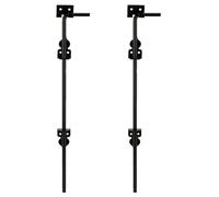 Kueohse 2pièces 18 Pouces Cane Bolt Heavy Duty Gate Drop Rod, Quincaillerie Loquet de Sol Butée de Portail Quincaillerie de Portail, Boulons de Canne pour Clôtures en Bois