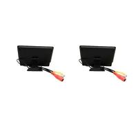 Kueohse 2pièces 4.3 Pouces LCD Moniteur de Recul Voiture Caméra de Recul Inversion Kit de Système de Stationnement Étanche Vision Nocturne Inversion de Sauvegarde