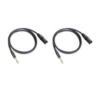 Kueohse 2pièces 6,35 mm 1/4 Pouce Mâle vers XLR Mâle Câble Microphone Audio Stéréo - Mâle vers XLR Mâle Câble Microphone Haut-Parleur Équilibré, 3 Mètres