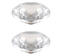 Kueohse 2pièces 80 mm Cristal Diamant Presse-Papier Décoratif Arc-en-Ciel Fabricant Verre Diamants Salle de Mariage Décorations de Bureau A