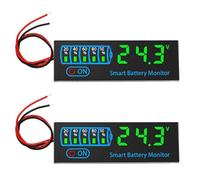 Kueohse 2X 18650 Li-Ion Lipo Lithium Test 7-55V Acide Batterie Indicateur de Niveau Testeur LEDAffichage Compteur Module Capacité Tension Compteur,B