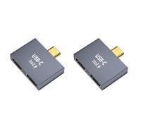 Kueohse 2X Adaptateur Convertisseur Répartiteur C Mâle vers Double Type-C, Connecteur D'Extension pour Chargeur USB C, Batterie Externe, Ordinateur Portable.