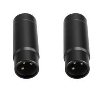Kueohse 2X Adaptateur d'alimentation Fantôme pour Système de Microphone, Mixeur Audio pour Microphone à Condensateur 48 V, Adaptateur de Microphone XLR 3,5 mm, Noir