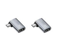 Kueohse 2X Adaptateur de Câble OTG 4K Alimenté Micro-USB vers USB avec en Angle. Convient pour Tablette, TV (Gauche)