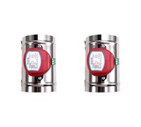 Kueohse 2X Amortisseur Électrique en Acier Inoxydable 220 V, Vanne D'Air Électrique, Clapet Anti-Retour Motorisé pour Tuyau de 4 Pouces 100 mm