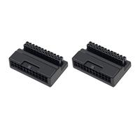 Kueohse 2X ATX 24 Broches à 90 Degrés Adaptateur de Prise de Courant Carte Mère Carte Mère Connecteurs de Câble D'Alimentation Bricolage Accessoire de