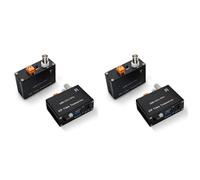 Kueohse 2X Balun Vidéo Actif 1 Canal pour Caméra de Vidéosurveillance Transmetteur à Paire Torsadée BNCLongue Portée pour AHD TVI CVI 5/10MP