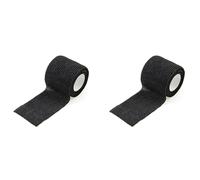 Kueohse 2X Bandage Élastique Auto-Adhésif pour Le Sport, pour Les Genouillères, Les Doigts, Les Chevilles, Les Paumes, Les Épaules, 5 cm X 4,5 M, Noir