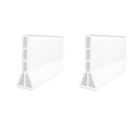Kueohse 2X Barrage de Seuil de Douche de 10 cm de Haut, Protection Anti-Éclaboussures Pliable de 140 cm pour Seuil de Douche Sans Bordure