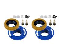 Kueohse 2X Bride de Toilette avec Anneau de Cire pour Kit de Remplacement de Toilettes Comprenant des Boulons Kit de Réparation de Bride de Toilette en PVC