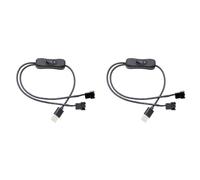 Kueohse 2X Câble Adaptateur d'alimentation pour Ventilateur USB vers 3 Broches/ 4 Broches PWM 5 V USB Câble Connecteur Adaptateur pour Ventilateur de Boîtier avec Interrupteur Marche/Arrêt