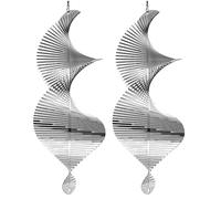 Kueohse 2X Carillon Éolien Décoratif en Spirale en Métal à Suspendre pour L'Extérieur, Carillon Éolien en Spirale 3D Décoration Suspendue pour Jardin -Cour