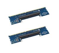 Kueohse 2X Carte Adaptateur de Test Memory Stick pour Ordinateur Portable DDR4 Carte Adaptateur de Test Memory Stick Mémoire vers Ordinateur de Bureau DDR4 avec Carte Convertisseur