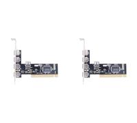 Kueohse 2X Carte Adaptateur D'Extension PCI 5 Ports PCI vers USB 2.0 Carte PCI 480 Mbps sans Pilote pour Ordinateur de Bureau
