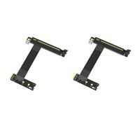 Kueohse 2X Carte Adaptateur M.2 NGFF Key M vers PCI-E 16 X pour Carte Graphique, Câble D'Extension Nvme vers PCI-Express 16 X (Direction Droite)