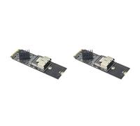 Kueohse 2X Carte D'Extension M.2 NVME vers SFF-8087 SATA3.0 Carte Adaptateur de Disque Dur Mini-SAS/SATA 36 Broches