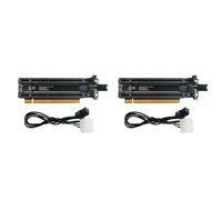 Kueohse 2X Carte D'Extension PCI-E 4.0 X16 1 à 2 Carte Divisée PCIe-Bifurcation X16 à X8X8 avec Emplacements Espacés de 20 mm CPU4P (4 Broches)