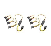 Kueohse 2X Carte Graphique 6 Broches vers Câble d'alimentation du Disque Dur SATA Câble d'alimentation 12 V vers Câble de Disque Dur SATA Stabilisation de Tension Abaisseur
