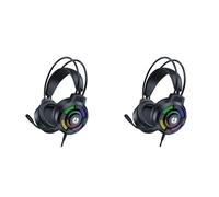 Kueohse 2X Casque de 7.1 Stéréo Surround Casque RVB Écouteurs à Réduction de Bruit Active Casque de avec Microphone