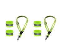 Kueohse 2X Ceinture Réfléchissante pour Marcher la Nuit, Équipement de Course Réfléchissant Haute Visibilité de Nuit, avec 4 Brassards Réfléchissants