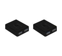 Kueohse 2X Commutateur KVM USB 3.0 1X2/2X1 Commutateur Répartiteur USB Contrôleur Partagé pour Ordinateur Portable Imprimante Clavier Souris, D