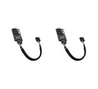 Kueohse 2X Connecteur Hub USB 9 Broches Répartiteur USB 1 à 3 USB2.0 Câble de Carte D'en-Tête 9 Broches pour Le Refroidissement par Eau pour Le Test de Vitesse du Ventilateur LED RVB