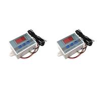 Kueohse 2X Contrôleur de Température LED Numérique Professionnel 12 V W3002 Régulateur de Thermostat 10 A XH-3002