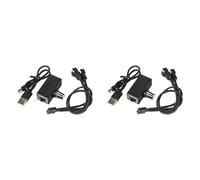 Kueohse 2X Contrôleur de Vitesse PWM 12 V 4 Broches PWM Régulateur de Ventilateur Alimentation USB Type-C Refroidisseur à Eau DIY avec Câble Adaptateur 1 à 2
