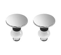 Kueohse 2X Ensemble de Bonde de Lavabo à Clapet Poussoir et Joint en Chrome 972098A, Référence 35338-06XX