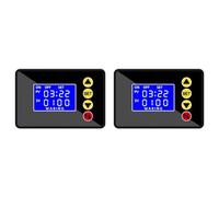 Kueohse 2X Interrupteur de Minuterie Numérique Programmable, Contrôle de Relais, Contrôleur de Temps, Relais de Retard, Synchronisation de Cycle Marche/Arrêt, DC 24 V
