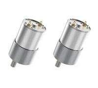 Kueohse 2X JGB37-3530 Moteur à Courant Continu 12V Mini Moteur Réduction à Engrenages à Courant Continu Moteur à Engrenages à Couple Élevé Moteur en Métal