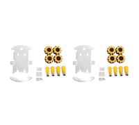 Kueohse 2X Kit de Voiture Robot Intelligent à Quatre Roues Smart Mecanum Wheel Châssis de Voiture en Alliage D'Aluminium Monocouche Kit de Bricolage