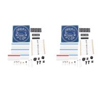 Kueohse 2X Kit D'Horloge Électronique Rotative Bricolage Circuit Électronique Kit Expérimental de Base Affichage LED Réveil Pièces de Bricolage