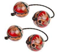 Kueohse 2X Maracas Dessinés à la Main Instruments de Musique Boules Rythmiques Shaker Boules de Rythme Shaker Boules Tremblantes Boules Shaker à Main