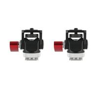 Kueohse 2X Mini Support de Moniteur, Tête de Trépied, Adaptateur de Chaussure Froide en Alliage D'Aluminium, Vis de 1/4 Pouce pour Microphone Flash, Lampe de Remplissage LED